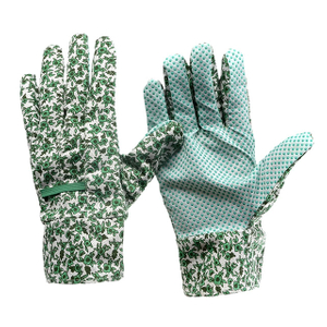 Guantes de trabajo de jardín punteado de PVC FL-5533