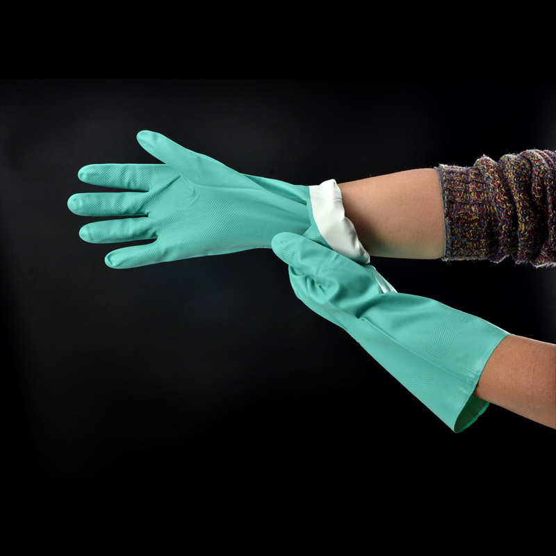 Guantes de Trabajo Resistentes a Químicos FL-0056 Verde
