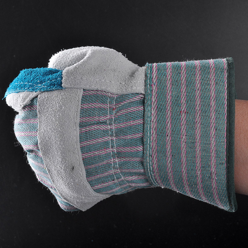 Guantes de cuero para trabajos de construcción FL-1015 Azul