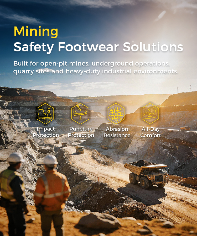 Botas de seguridad para minería subterránea, a cielo abierto o de cantera: ¿qué protección necesita cada lugar de trabajo?