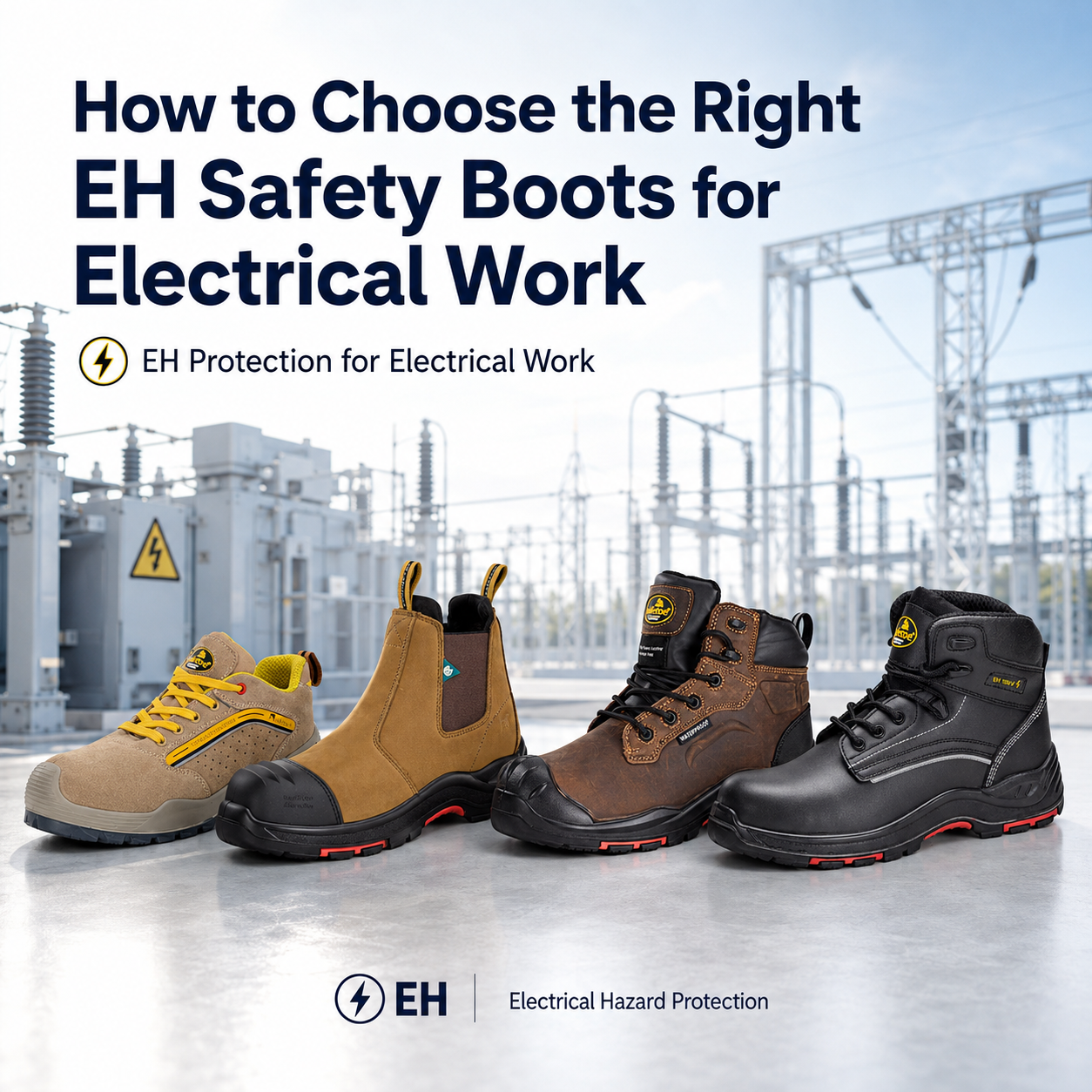 Cómo elegir las botas de seguridad EH adecuadas para trabajos eléctricos