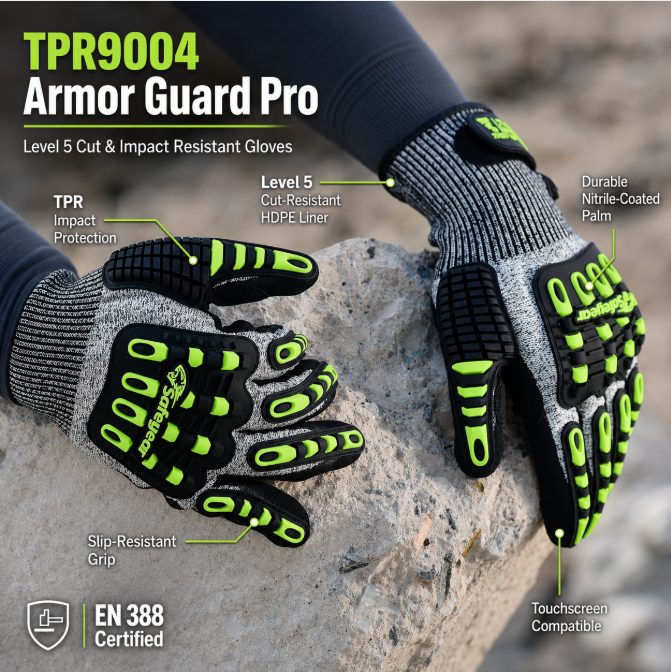 Guantes de nivel 5 resistentes a cortes e impactos: diseñados para entornos de trabajo de alto riesgo