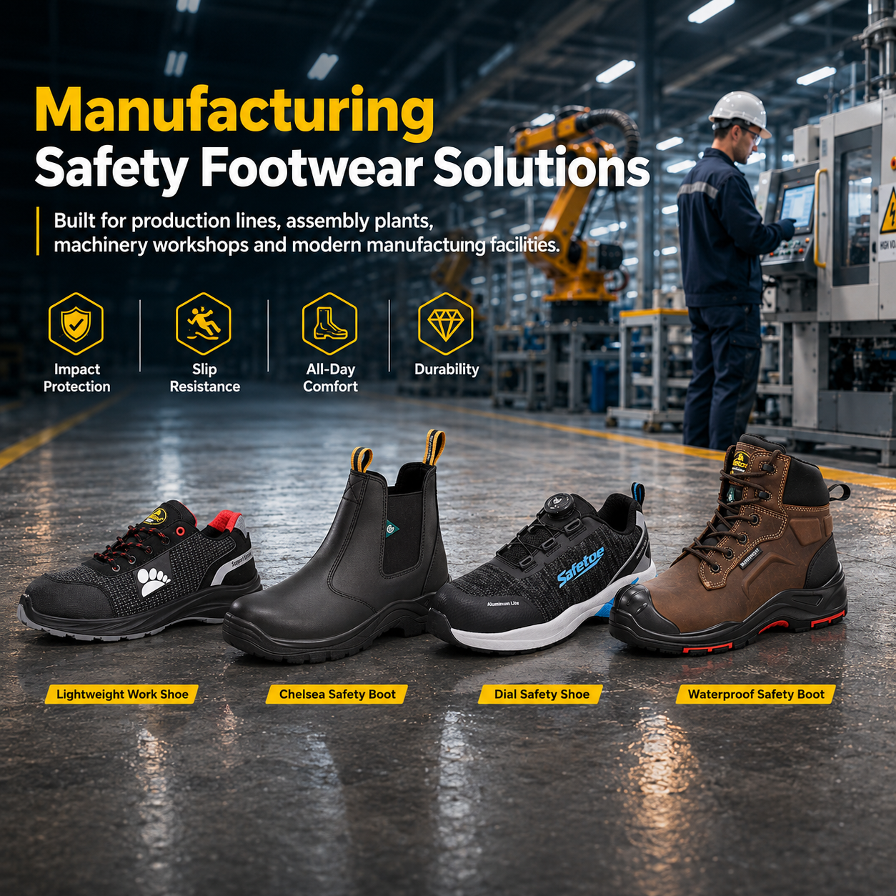 Cómo elegir las mejores botas de seguridad para trabajadores manufactureros