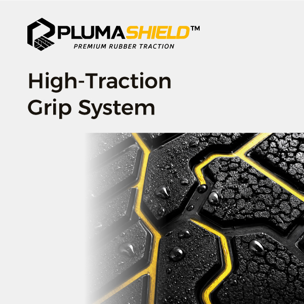 Tecnología de suela exterior de alta tracción Plumashield™ para calzado de seguridad antideslizante