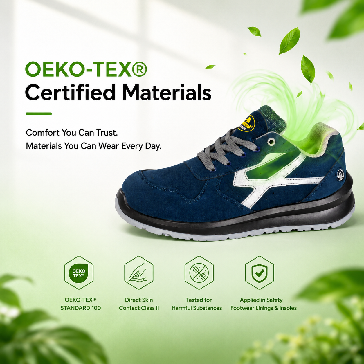 ¿Qué significa la certificación OEKO-TEX® para los compradores de calzado de seguridad?