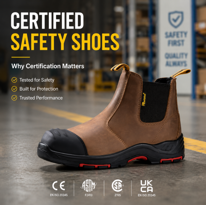 Elija zapatos de seguridad certificados para sus trabajadores