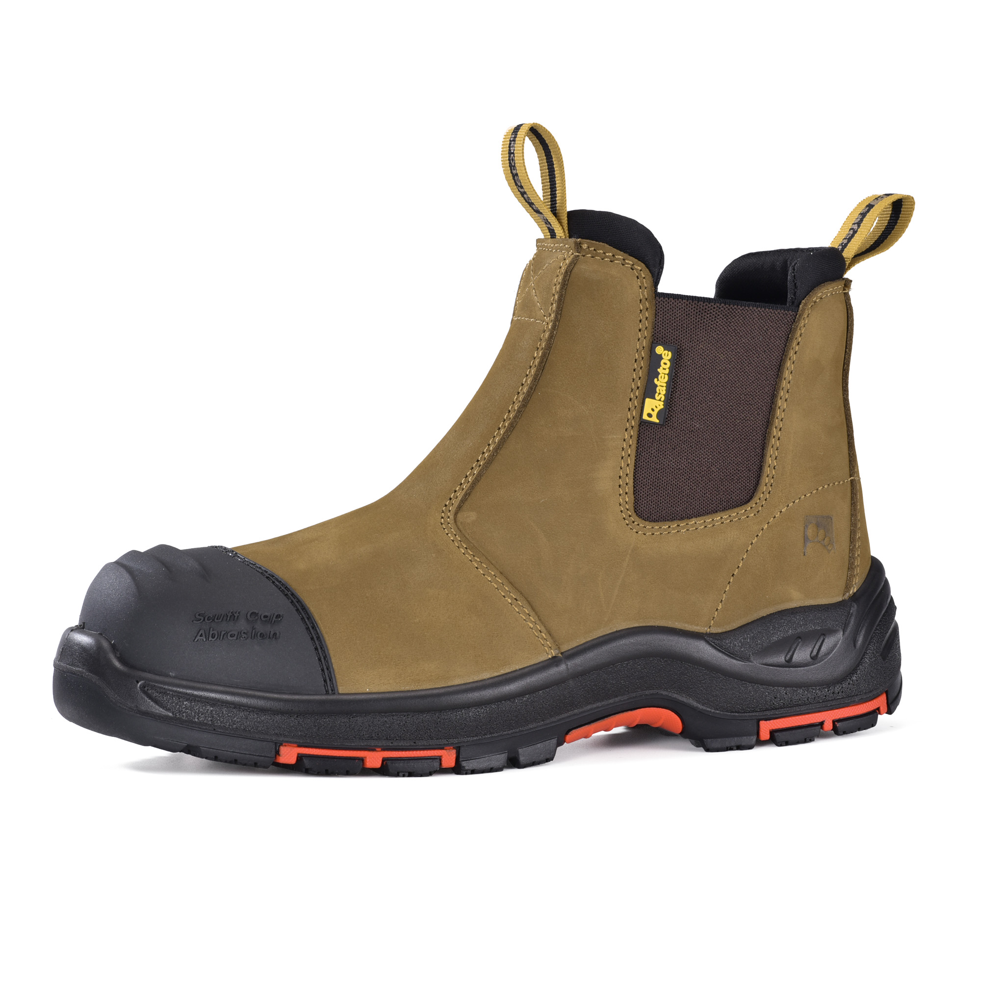 Botas de seguridad en el trabajo con aislamiento de caucho y aislamiento eléctrico sin cordones aprobadas por ASTM M-8025NB InstaGuard Chelsea