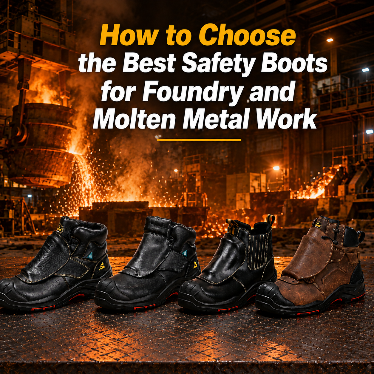 Cómo elegir las mejores botas de seguridad para trabajos de fundición y metal fundido