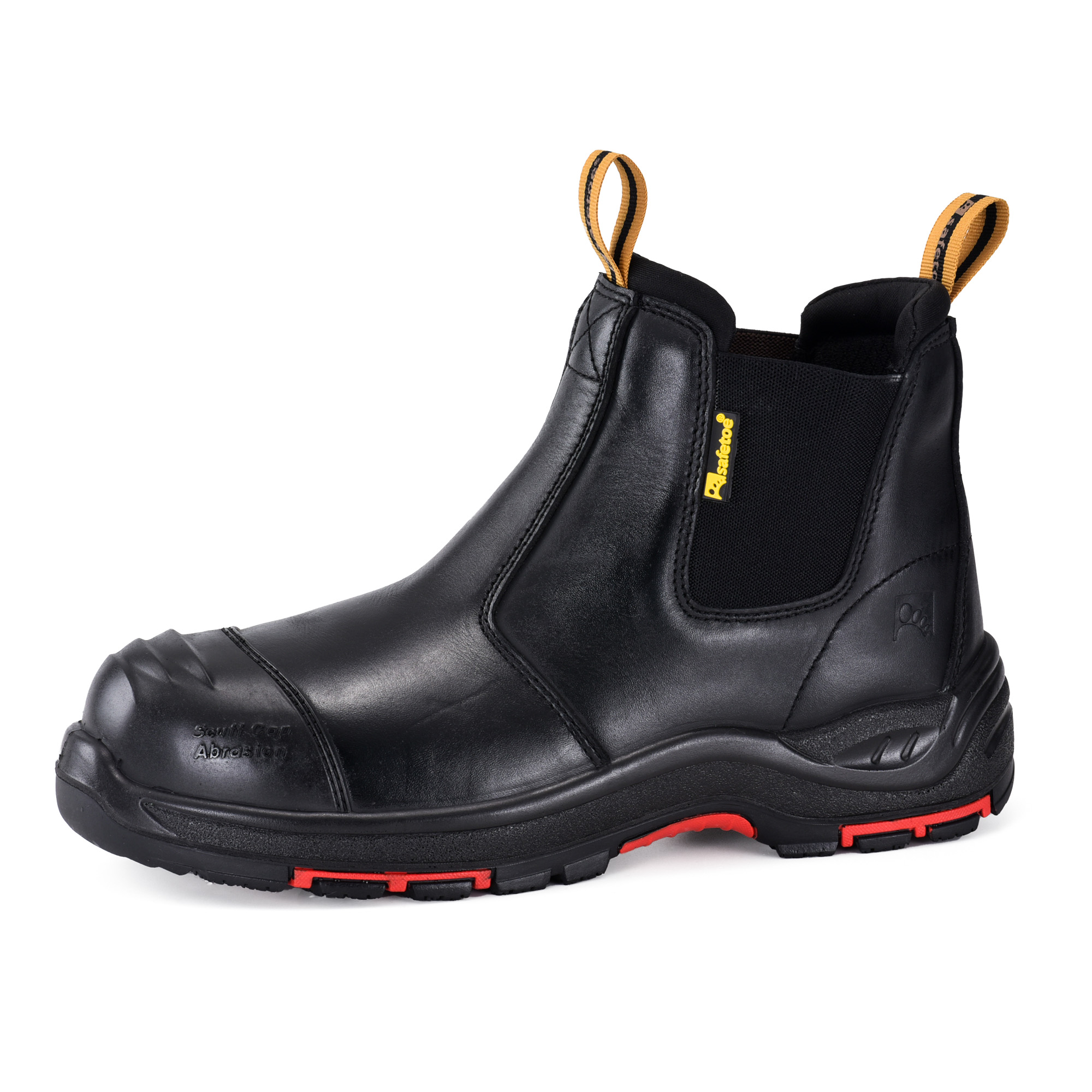 Botas de minería sin cordones con punta compuesta negra M-8025NBK