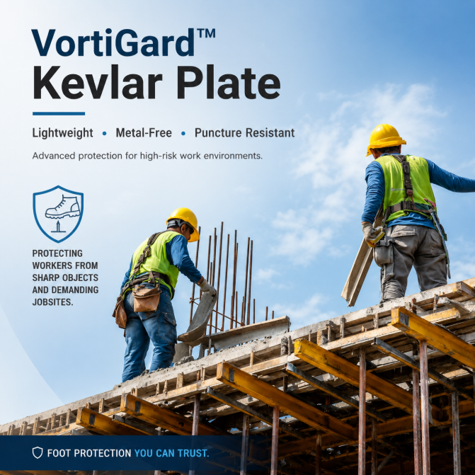 Vortigard ™ Placa Kevlar | Solución de seguridad resistente a los pinchazos livianos, fuertes y confiables